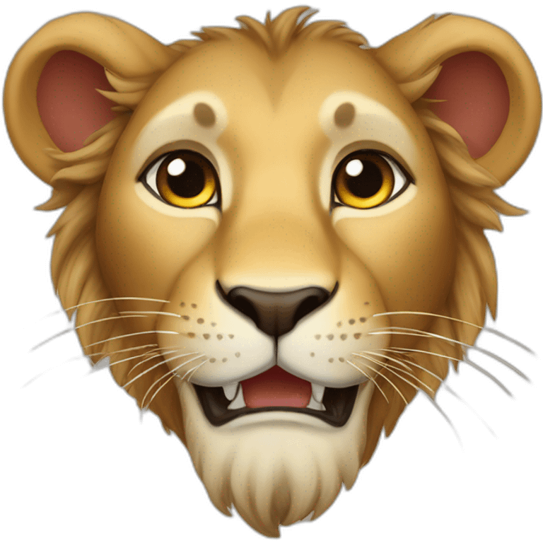 Lion sur lapin emoji