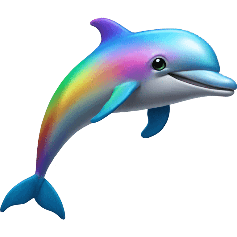 Beautiful rainbow dolphin emoji