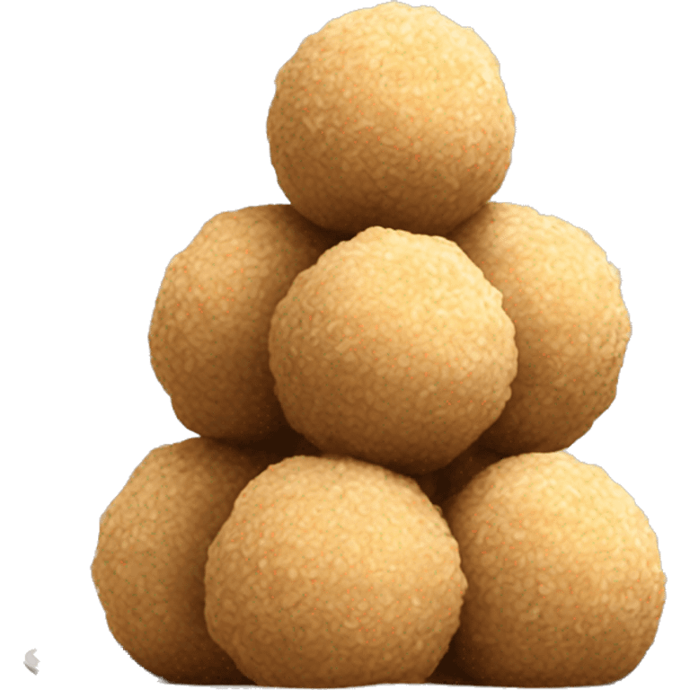 ladoos stack in plate from side view emoji