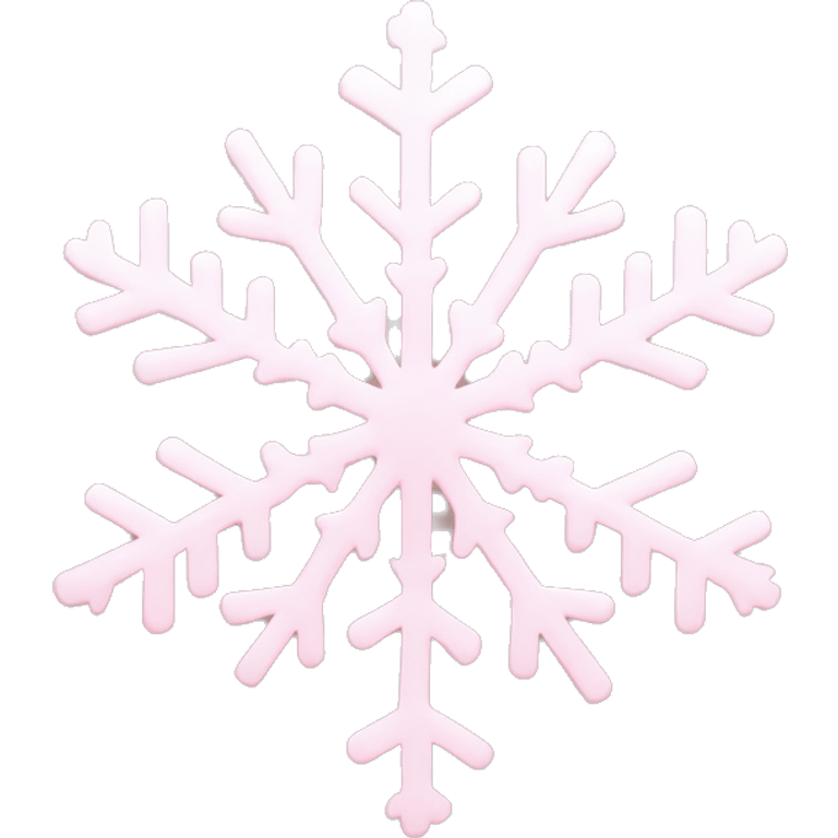 Pale blush pink snowflake emoji