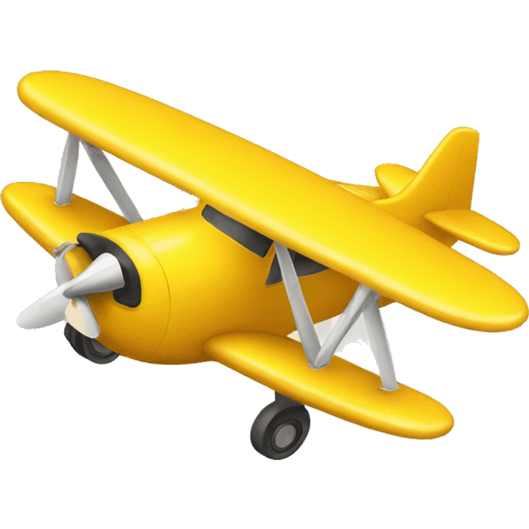 yellow plane with happy face emoji