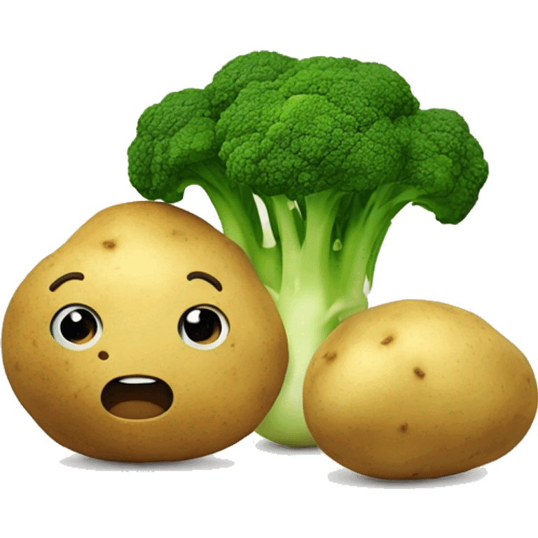 potato with broccoli  emoji