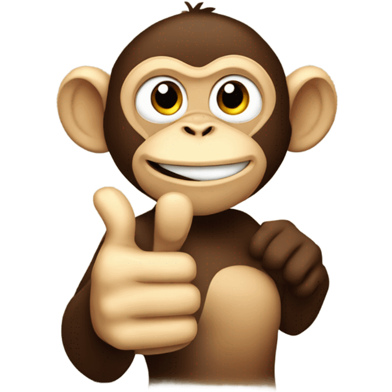 Monkey thumbs up emoji