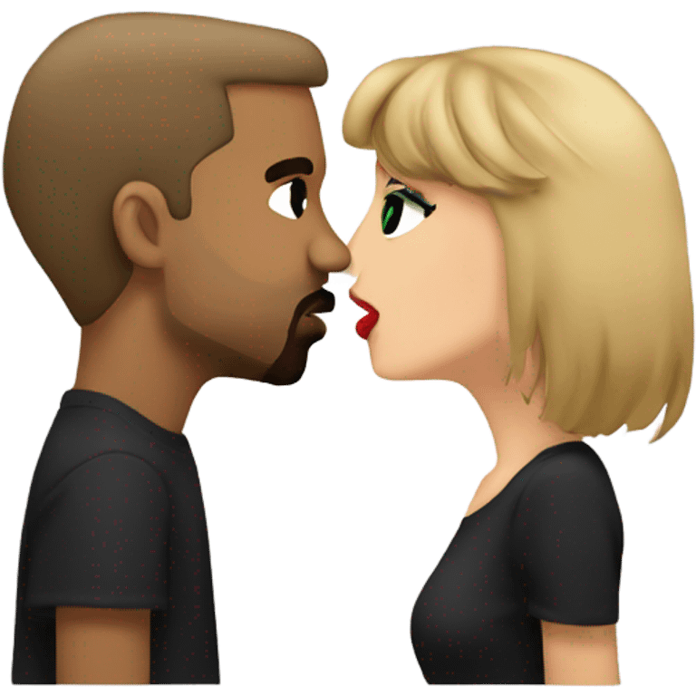 Kanye kissing Tylor swift  emoji