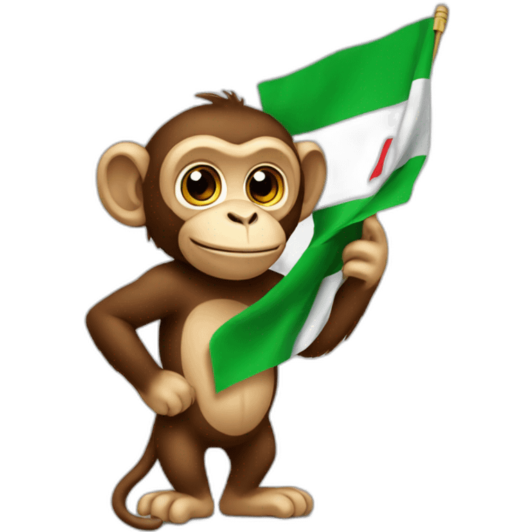 Monkey with Italian flag emoji