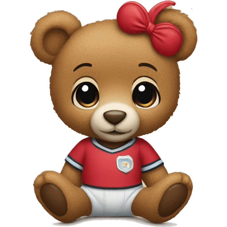 teddy bear with Disney gear emoji