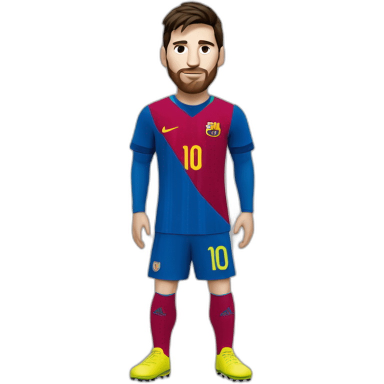 Leonel Messi usign a brazilian uniform emoji