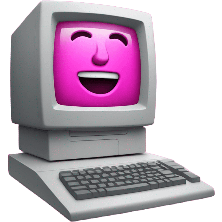 intensive pink color macintosh computer emoji