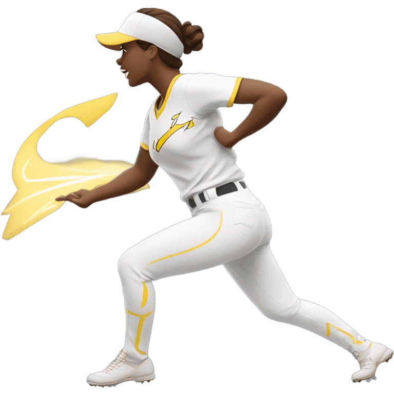 Softball player lightning logo emoji