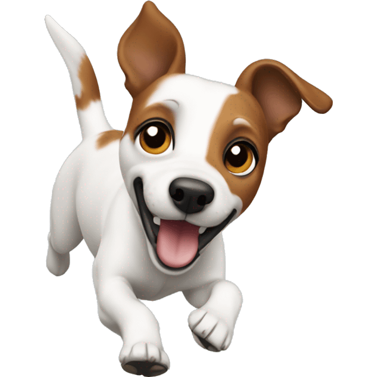 Jack Russell dog running emoji