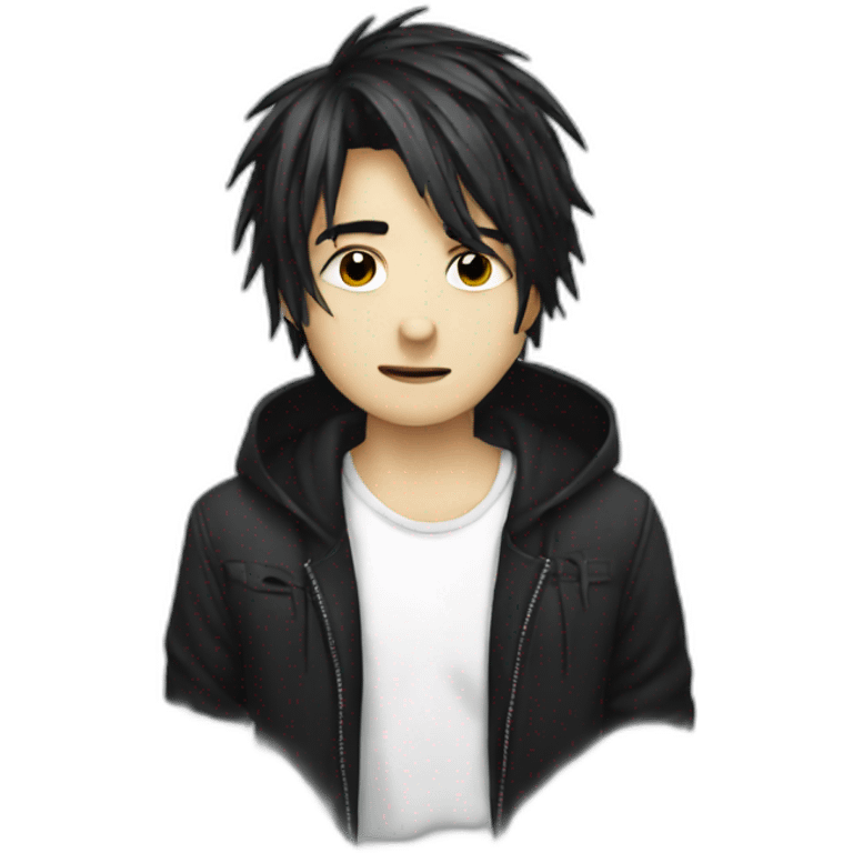 Lovely emo boy emoji