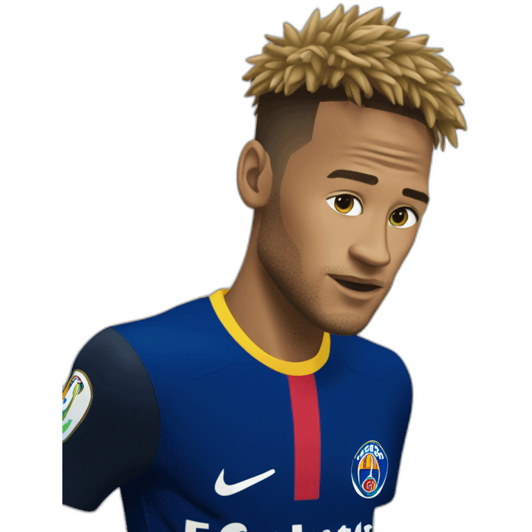 Neymar jr qui joue a l ordinateur emoji