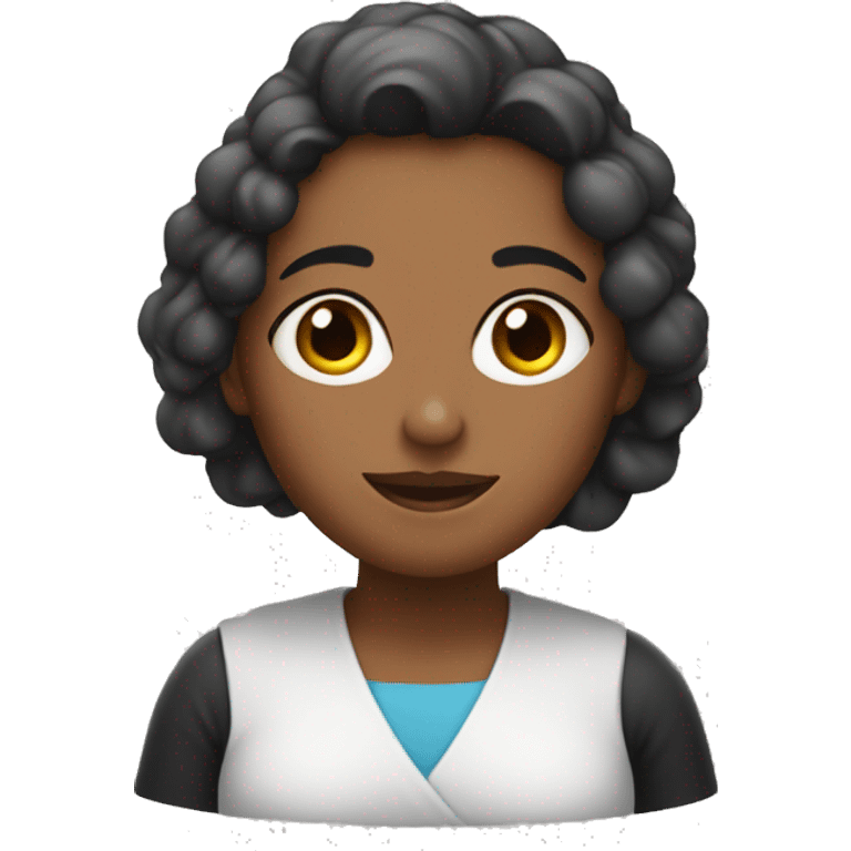 Mujer con granitos emoji