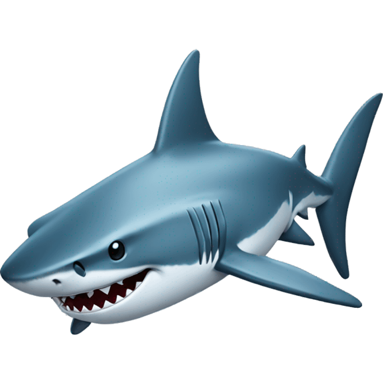 Shark with a cool top on emoji