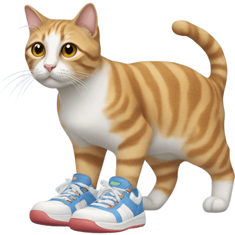 Cat with tennis shoes on  emoji