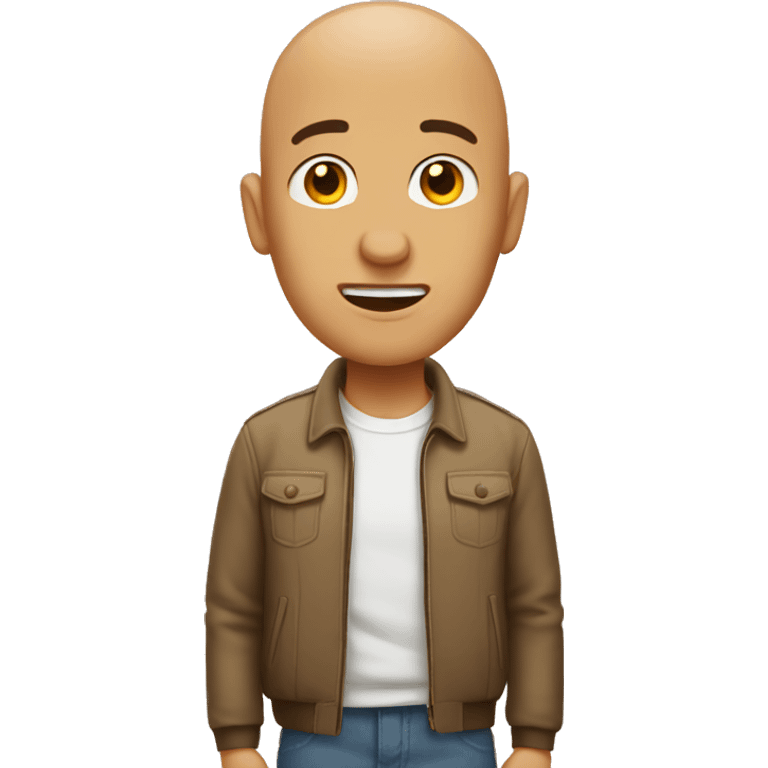 Tan bald guy dripping emoji