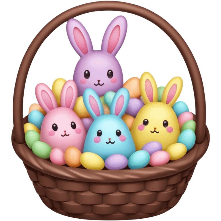  peeps marshmallow easter candy basket kawaii chocolate bunny jelly bean eggs emoji