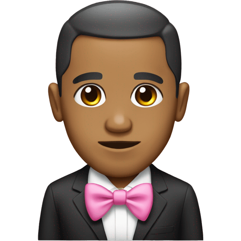 Obama wearing a pink bow emoji