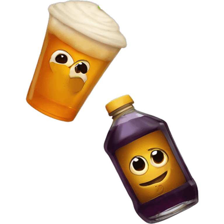 sufganiyot and grape juice emoji