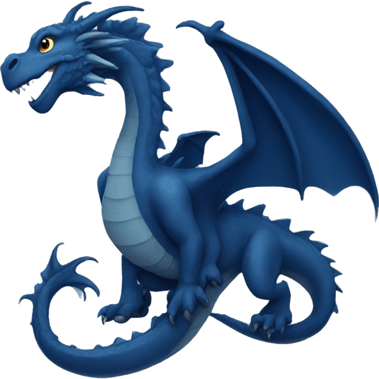 Navy blue dragon emoji