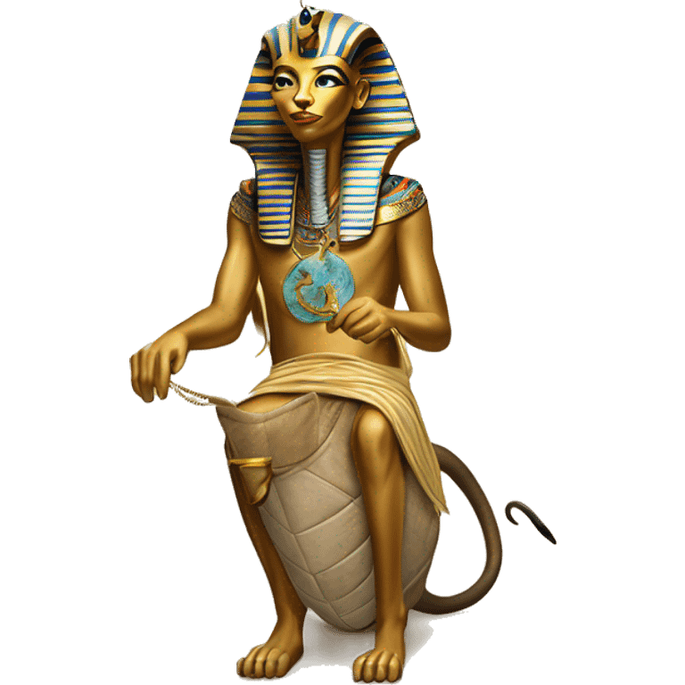 king tut RIDING INSIDE of a kangaroos pouch emoji