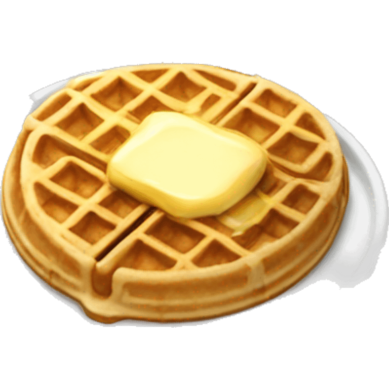 Waffle with a dash of butter emoji