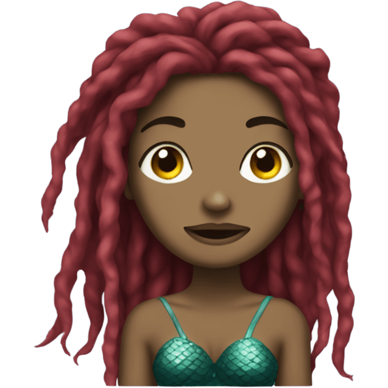 Little mermaid with dreads emoji