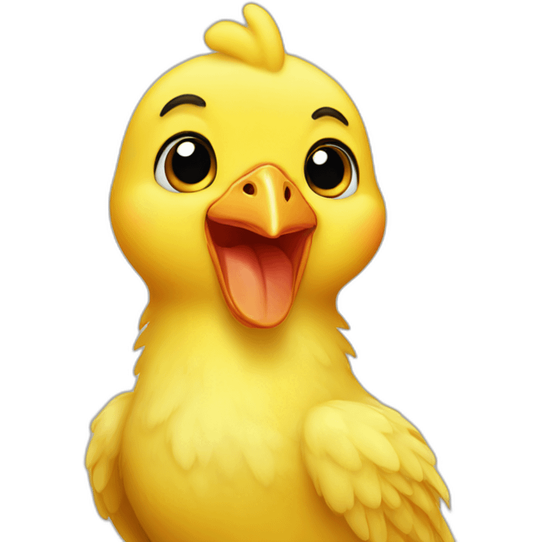 A yellow baby chicken emoji