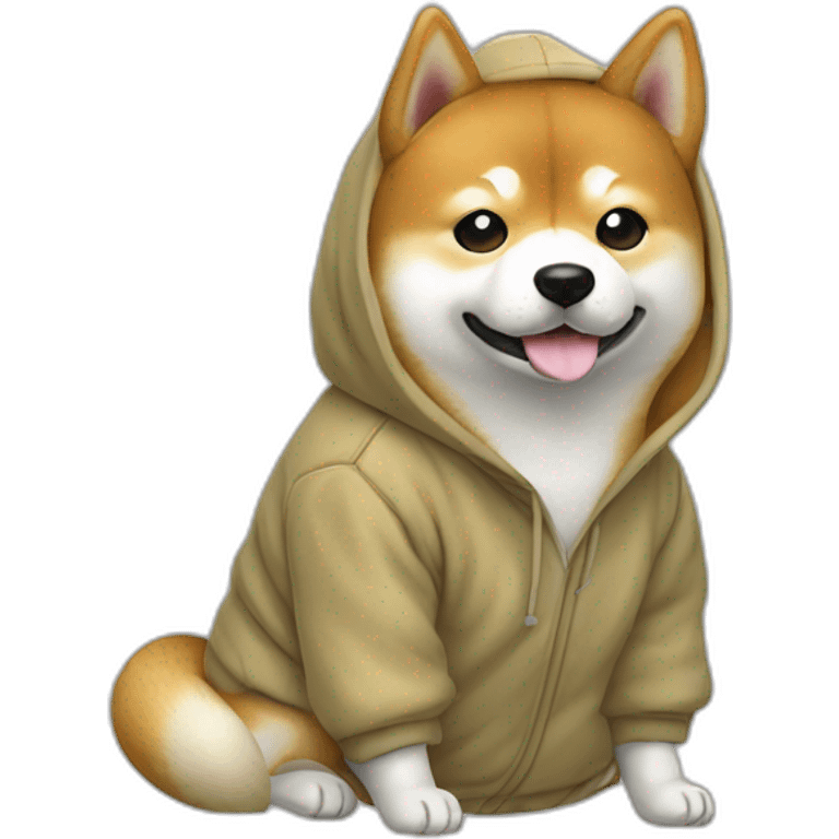 Shiba Inu in Oversize Hoodie emoji