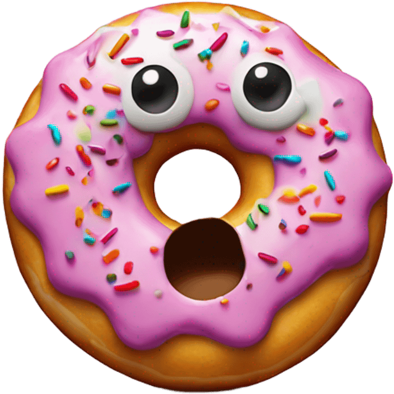 Excited cute donut emoji