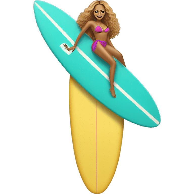 Beyoncé on a surfboard  emoji