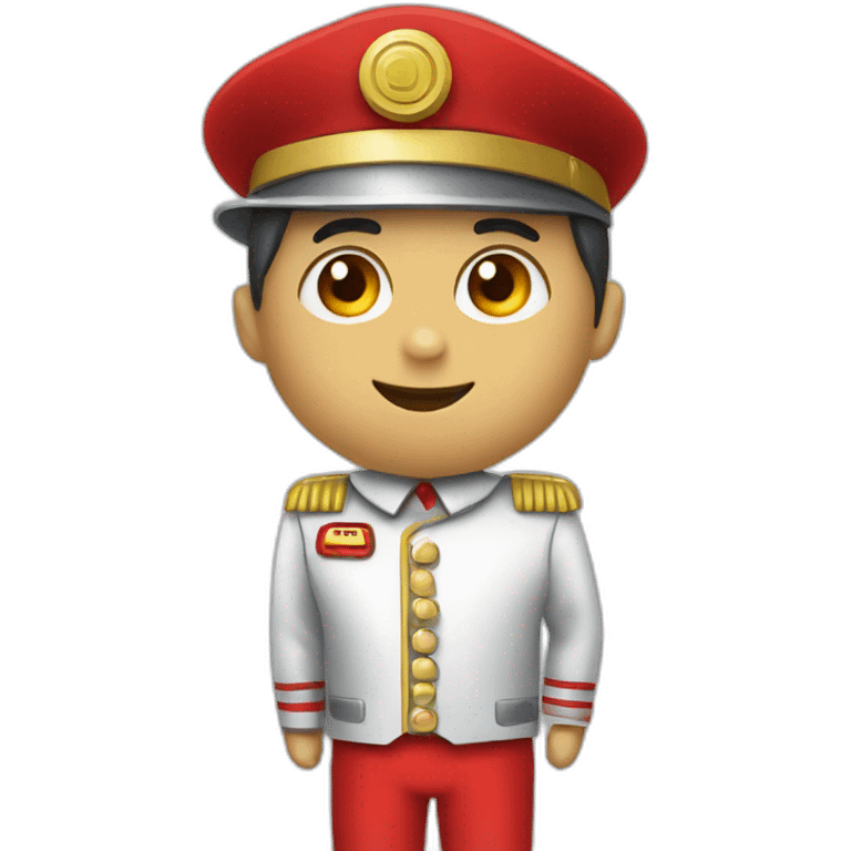 robot bellboy red uniform emoji