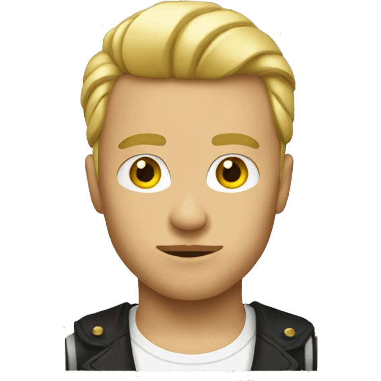 A blond gangster with golden eyes emoji