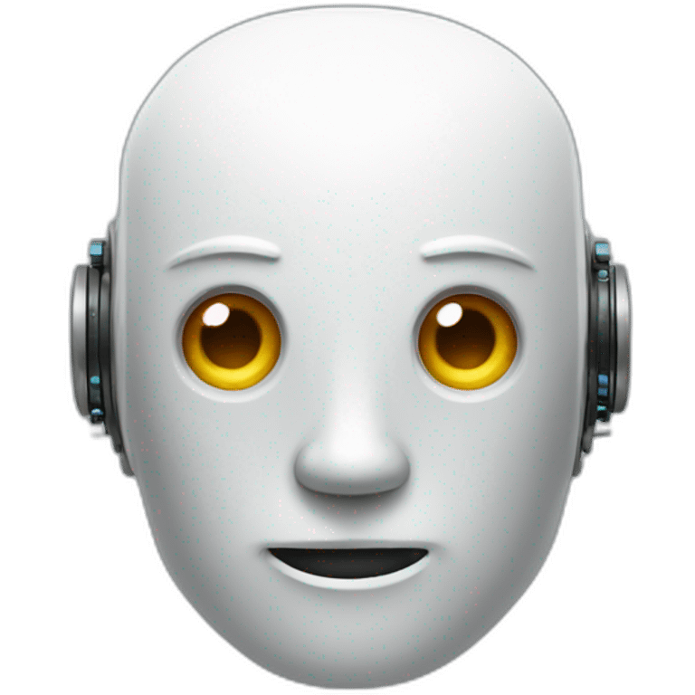 A digital robot emoji