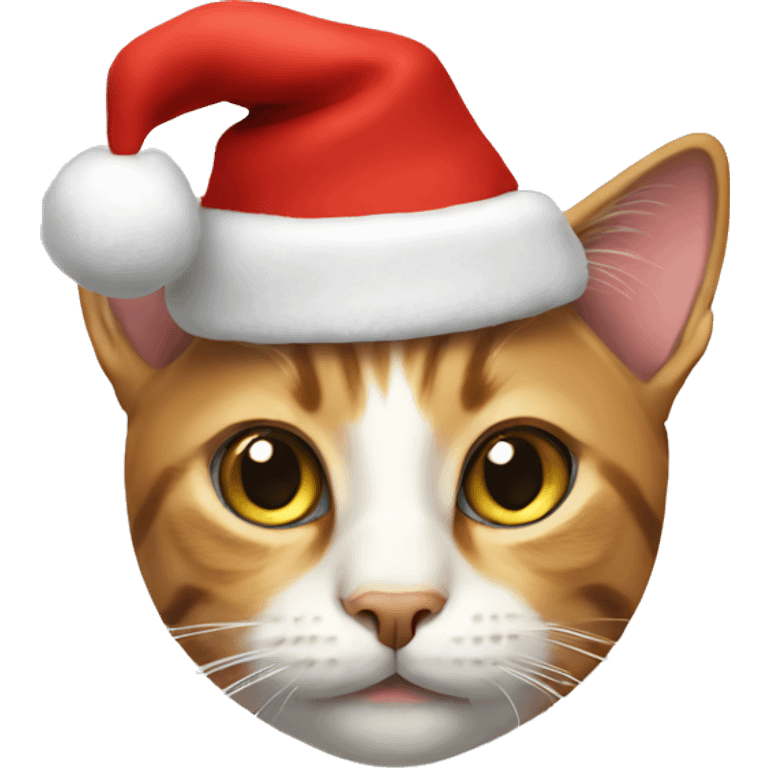 Cat with Christmas hat emoji