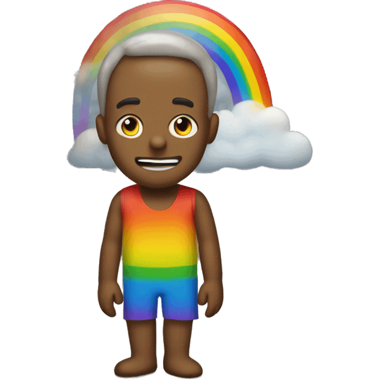 A man pooping rainbows emoji