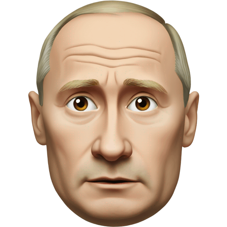 sad putin photorealistic serious emoji