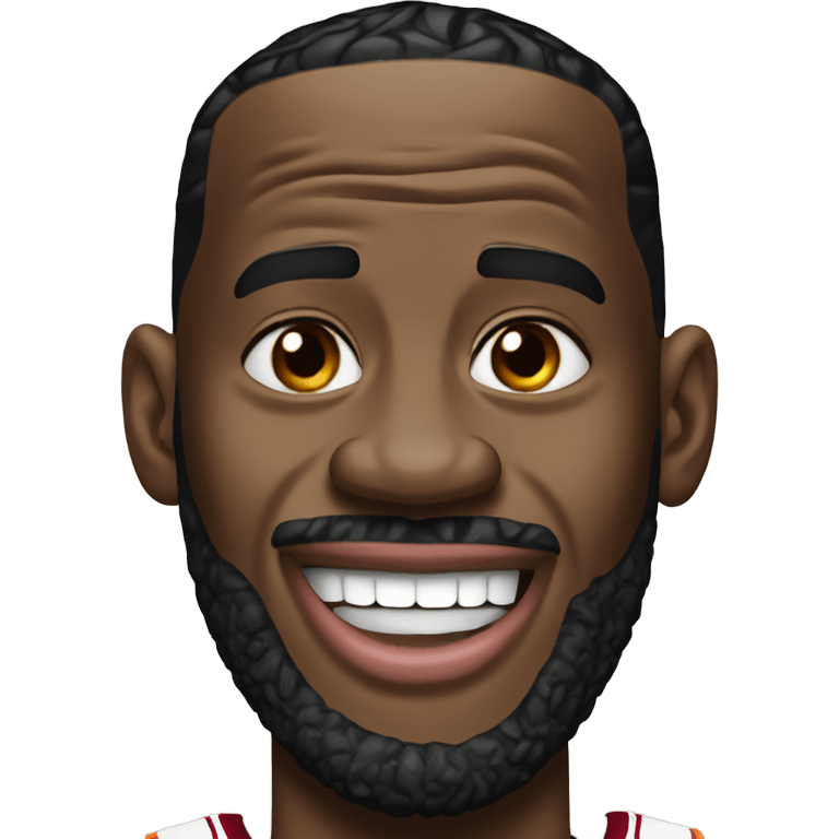 LeBron with tongue out emoji