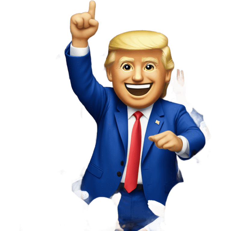 Donald Trump cheering Leicester football club victory  emoji