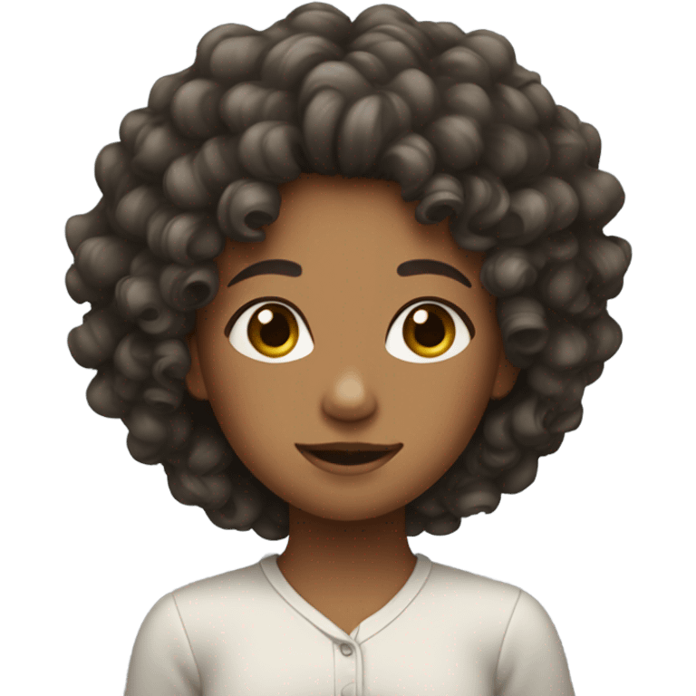 Curly haired girl  emoji