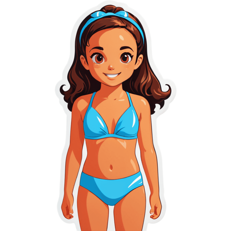 Girl with bathing suit  emoji