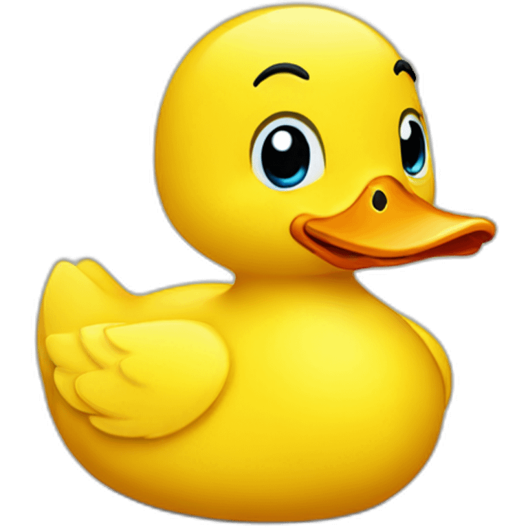 a cartoon yellow duck emoji