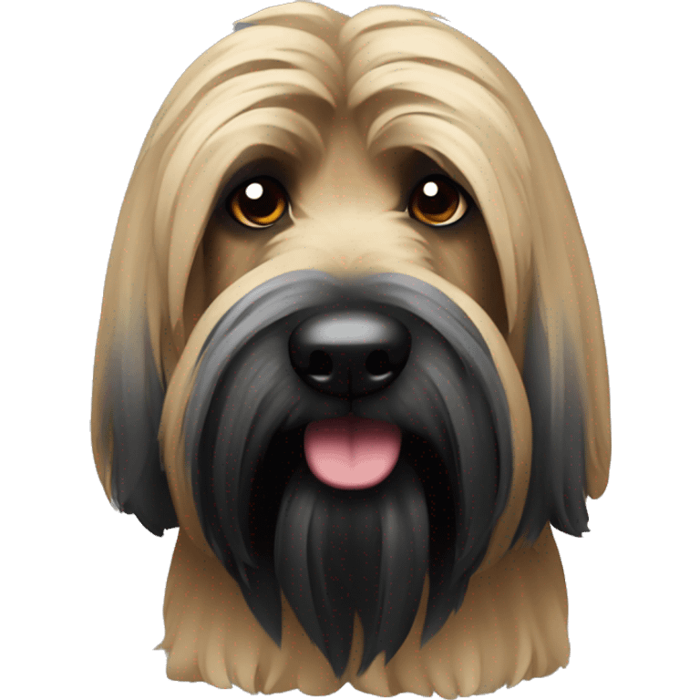 Briard noir emoji