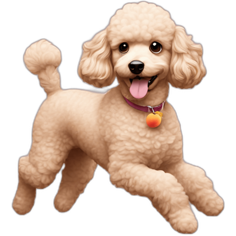 peach-poodle-royal-running-from-cat emoji