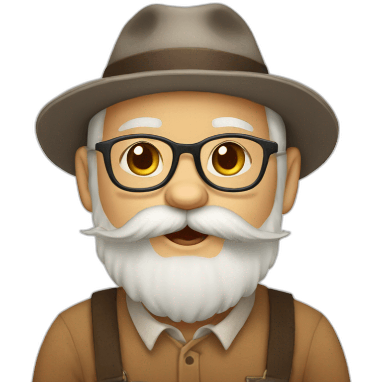 granpa cat with beard emoji