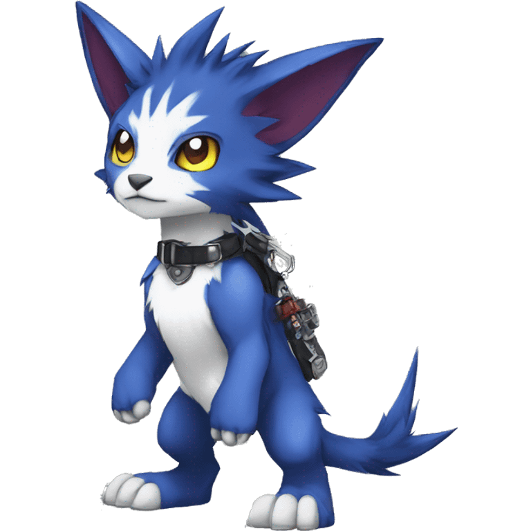 cute cool edgy punk Digimon-Fakemon-animal full body emoji