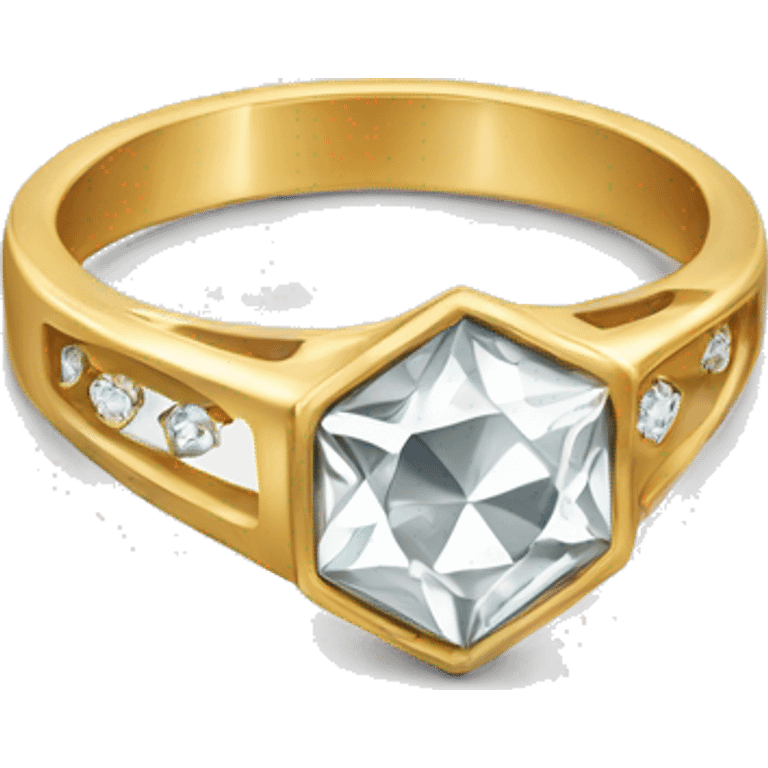 A diamond ring very detailed emoji