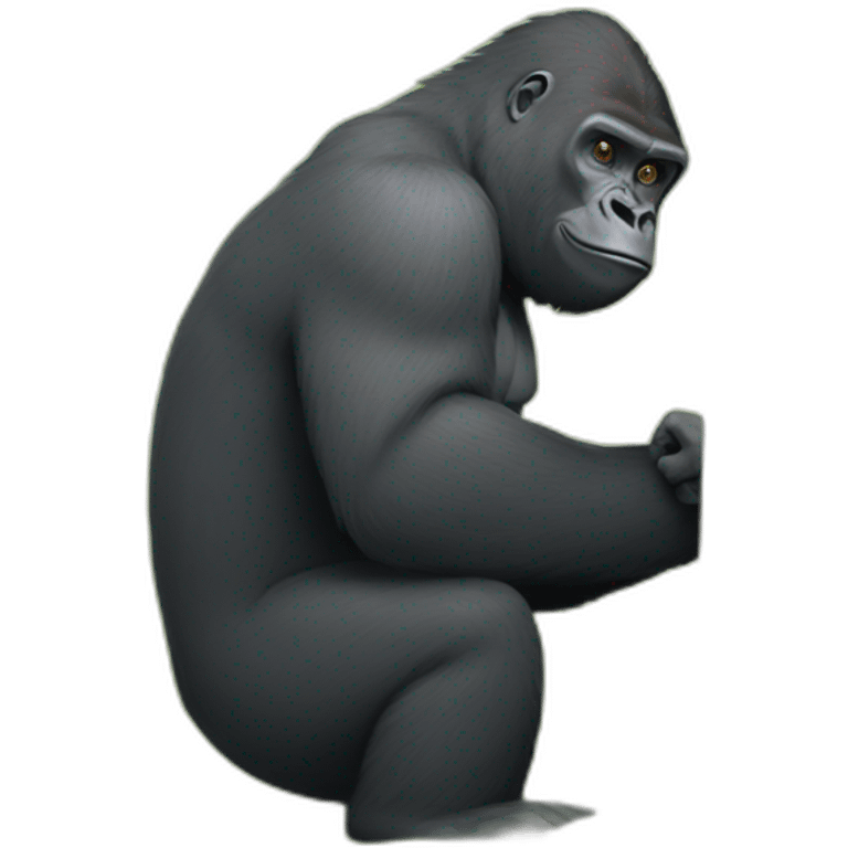 Gorilla meeting Mark Zuckerberg emoji