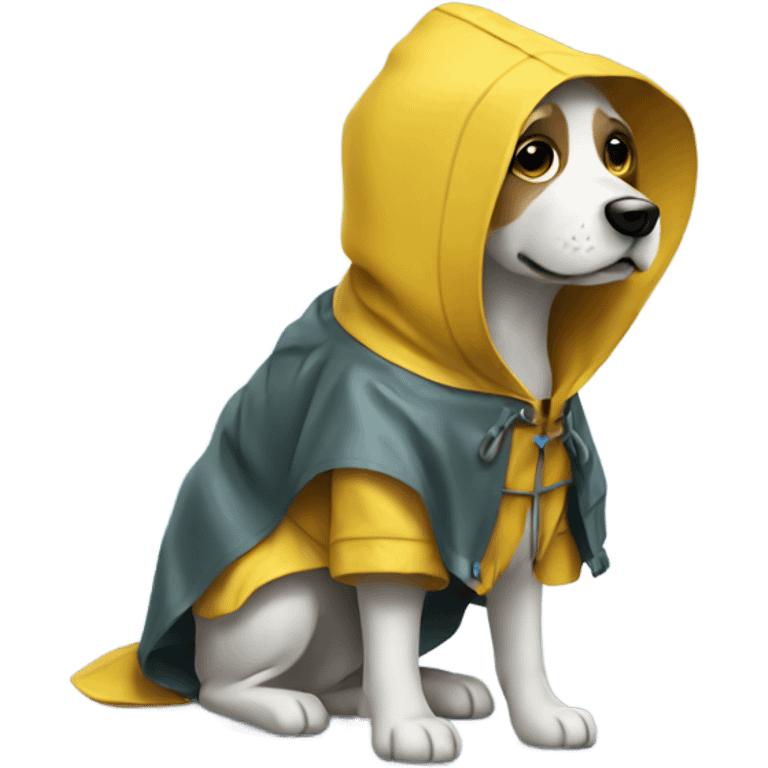 Dog in raincoat emoji