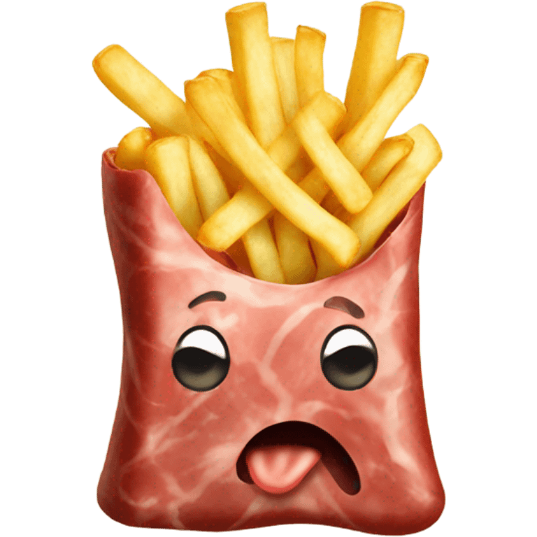 Meat with chips  emoji